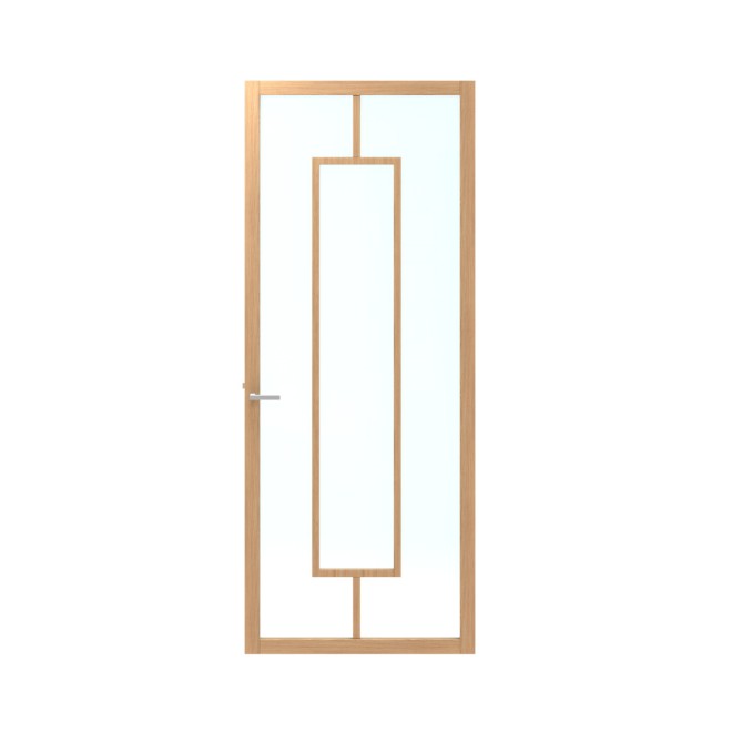 Binnendeur Skantrae SSL 14816 Blank Glas Natural Oak